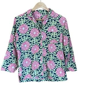 Lilly Pulitzer Pajama Shirt Button Down Top S